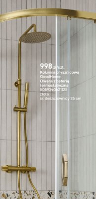 Kolumna prysznicowa GoodHome Owens z baterią termostatyczną promocja w Castorama