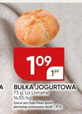 Bułka jogurtowa La Lorraine promocja w Chata Polska