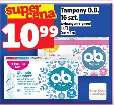 Tampony O.B. 16 szt. promocja w TOPAZ