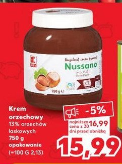 Krem orzechowo-kakaowy K-CLASSIC NUSSANO promocja