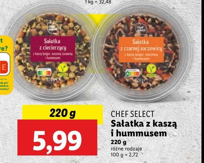 Sałatka z czarnej soczewicy Chef select promocja