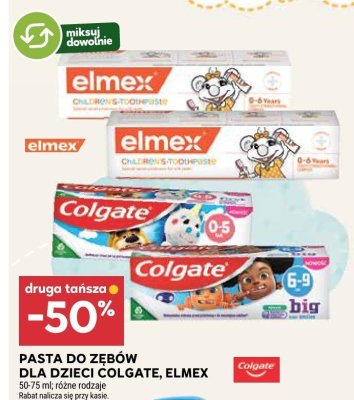 Pasta do zębów dla dzieci Colgate, Elmex różne rodzaje 50-75 ml promocja w Stokrotka