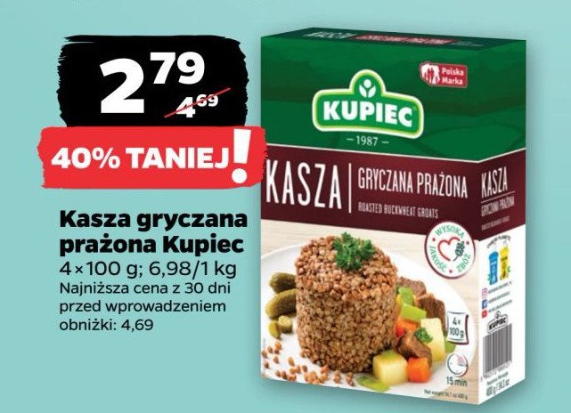 Kasza gryczana prażona Kupiec promocja