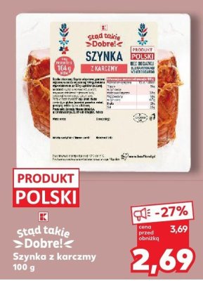 Szynka z karczmy promocja w Kaufland