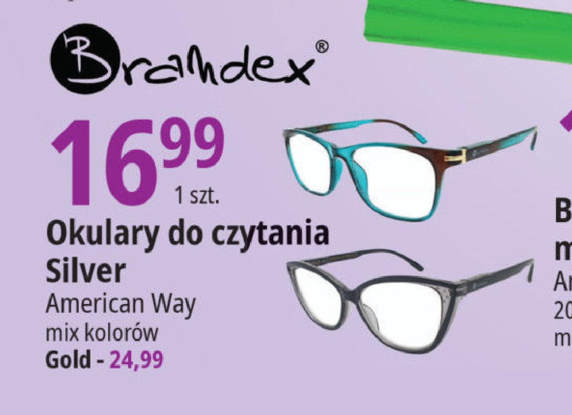 Okulary do czytania silver collection American way promocja