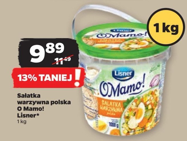 Sałatka polska tradycyjna warzywna Lisner o mamo! promocja
