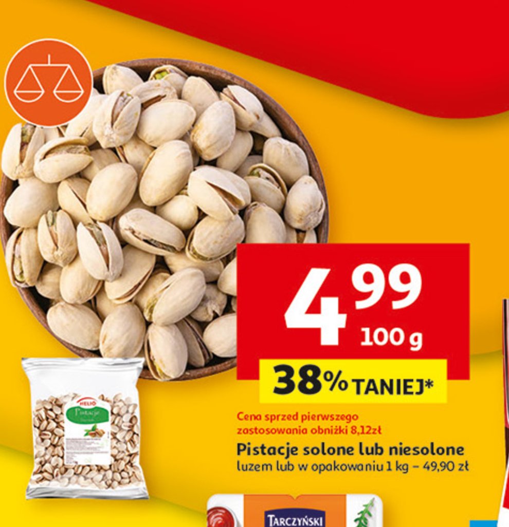 Pistacje solone Helio promocja w Auchan