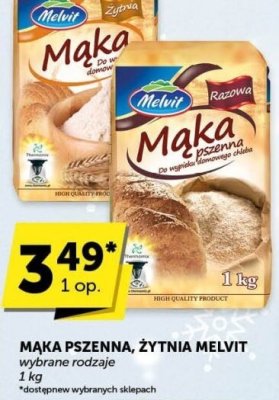 Mąka pszenna żytnia Melvit promocja w Groszek