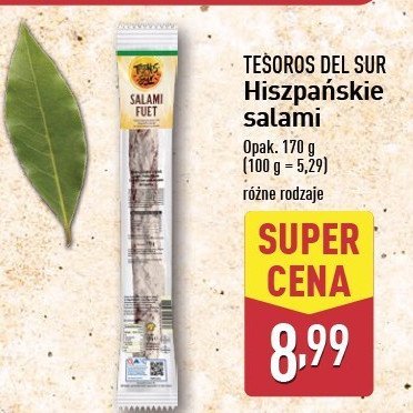 Salami fuet TESOROS DEL SUR promocja