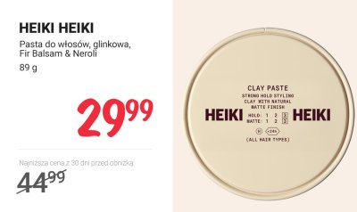 Pasta do włosów Heiki Heiki, glinkowa, Fir Balsam & Neroli promocja w Rossmann