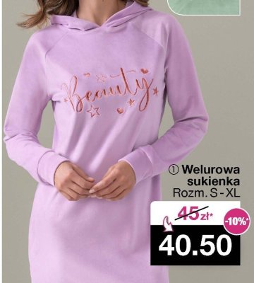 Welurowa sukienka Rozm. S-XL promocja w Woolworth