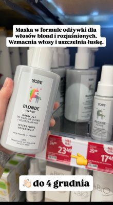 Maska do włosów blond i rozjaśnianych 2w1 promocja w Rossmann