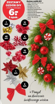 Zestaw ozdób DIY jabłka  promocja w Netto