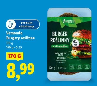 Burgery roślinne Vemondo promocja w Lidl