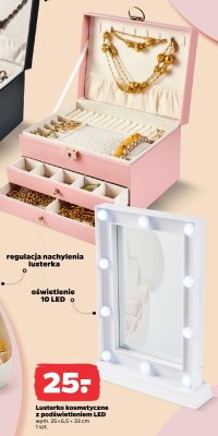 Lusterko kosmetyczne z podświetleniem LED promocja w Netto
