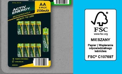 Akumulatorki NiMH AA 2500 mAh, 8 szt. promocja w Aldi