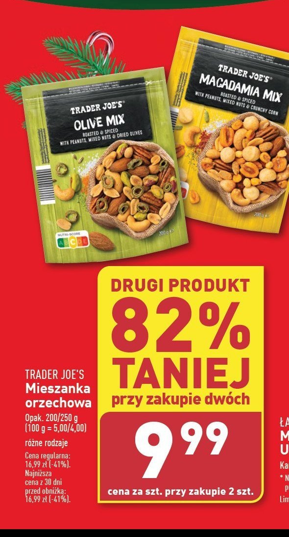 Mieszanka orzechowa z oliwkami Trader joe's promocja