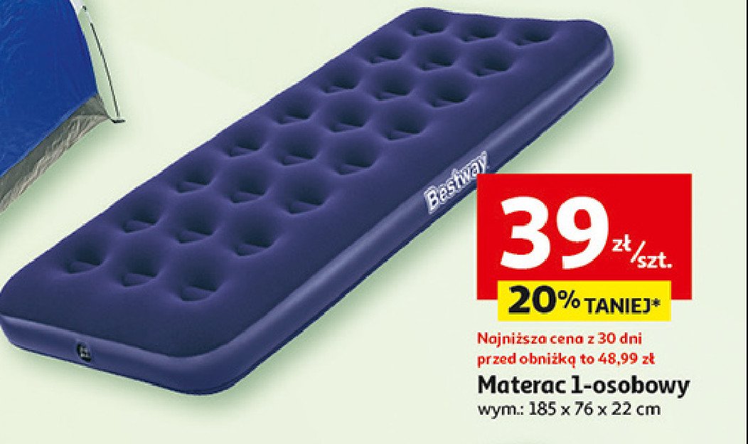 Materac 1-osobowy wym. 185 x 76 x 22 cm Bestway promocja w Auchan