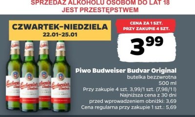 Piwo Budvar Original  promocja w Netto