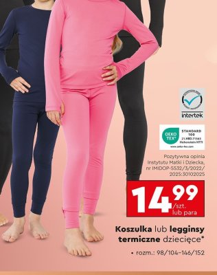 Legginsy termiczne dziecięce  promocja w Biedronka