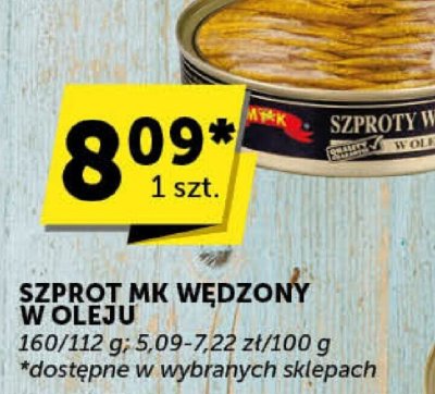 Szprot MK wędzony w oleju promocja w ABC