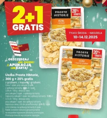 Uszka Proste Historie, 300 g + 20% gratis promocja w Twój Market