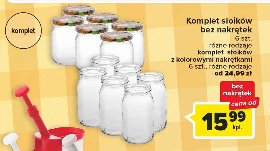Komplet s艂oik贸w z kolorowymi nakr臋tkami promocja