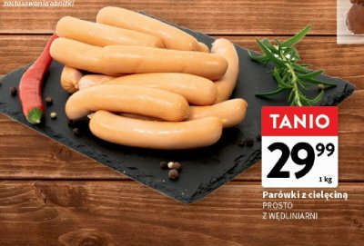 Parówki Parówki z cielęcina 1 kg Prosto z Wędliniarni promocja w Intermarche