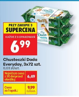 Chusteczki Dada Everyday promocja w Biedronka
