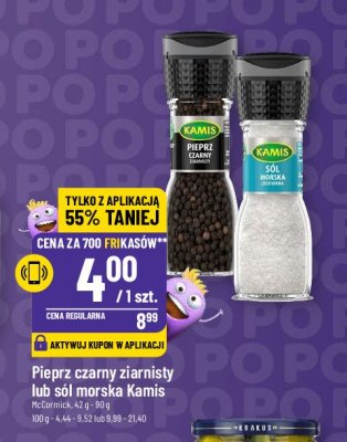 Sól morska jodowana - młynek Kamis specialite promocja