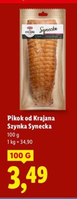 Szynka Synecka Pikok od Krajana promocja w Lidl