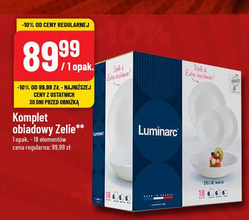 Komplet obiadowy zelie Luminarc promocja w POLOmarket