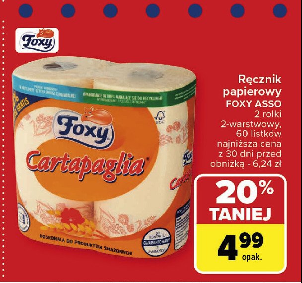 Ręcznik kuchenny Foxy cartapaglia promocja