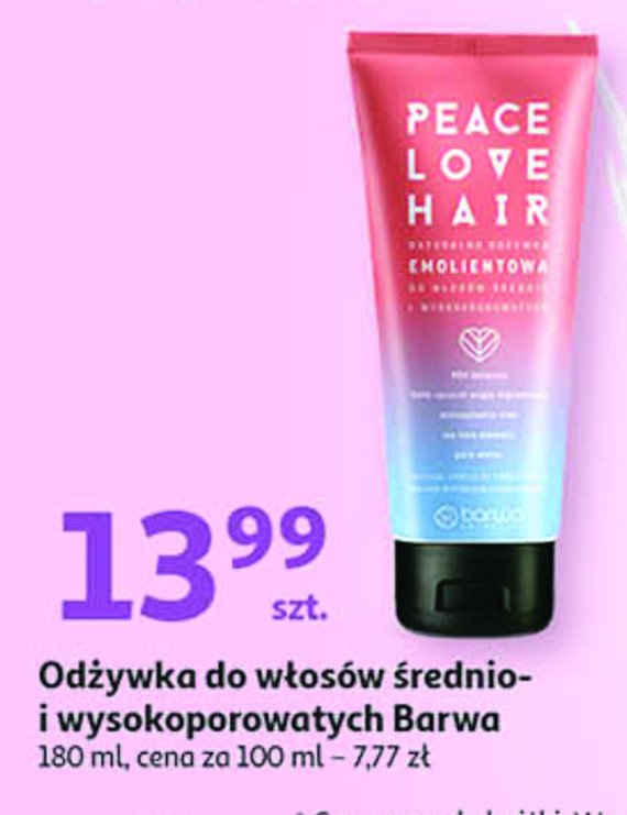 Odżywka do włosów emolientowa Barwa peace love hair promocja