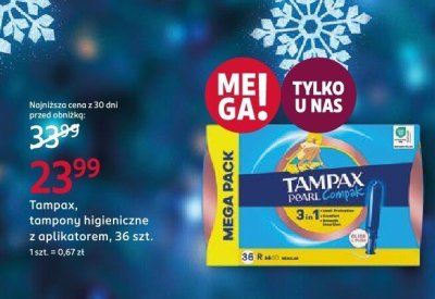 Tampony higieniczne z aplikatorem Tampax, 36 szt. promocja w Rossmann