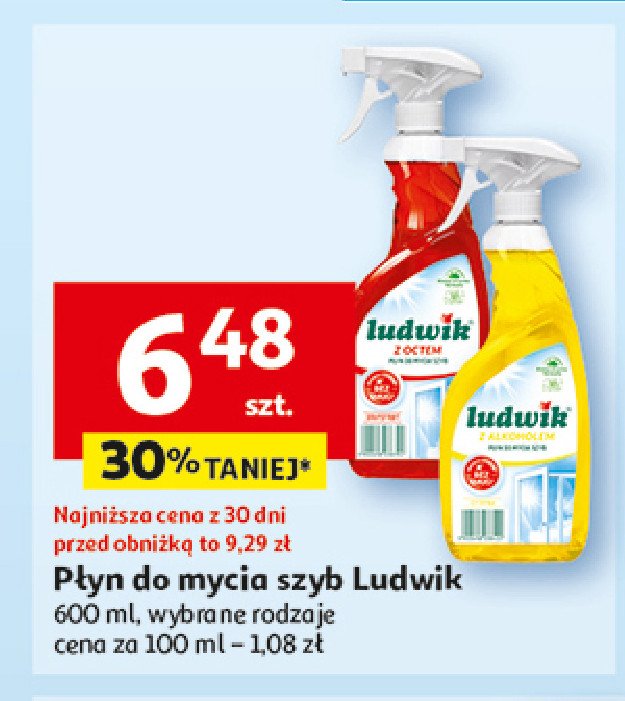 Płyn do mycia szyb i glazury cytrynowy Ludwik promocja w Auchan