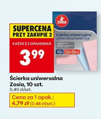 Ścierka uniwersalna Zosia, 10 szt. promocja w Biedronka