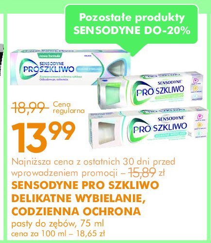 Pasta do zębów Sensodyne pro szkliwo delikatne wybielanie promocja