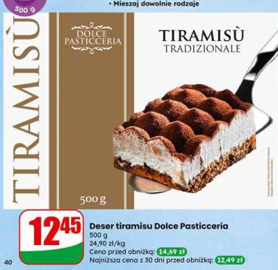 Deser tiramisu Dolce Pasticceria promocja w Dino