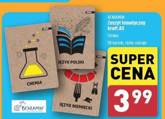 Zeszyt a5/58 k. język niemiecki Beniamin Beniamin mn promocja