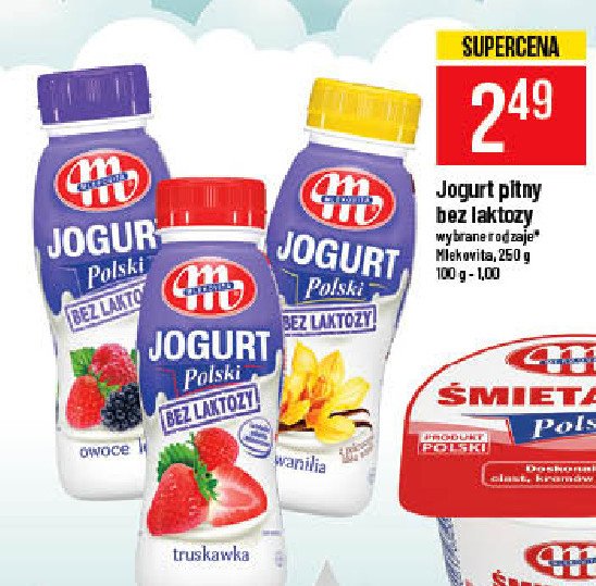 Jogurt bez laktozy waniliowy Mlekovita jogurt polski promocja