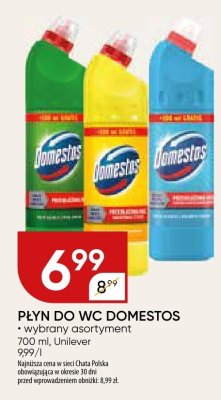 Płyn do WC Domestos promocja w Chata Polska