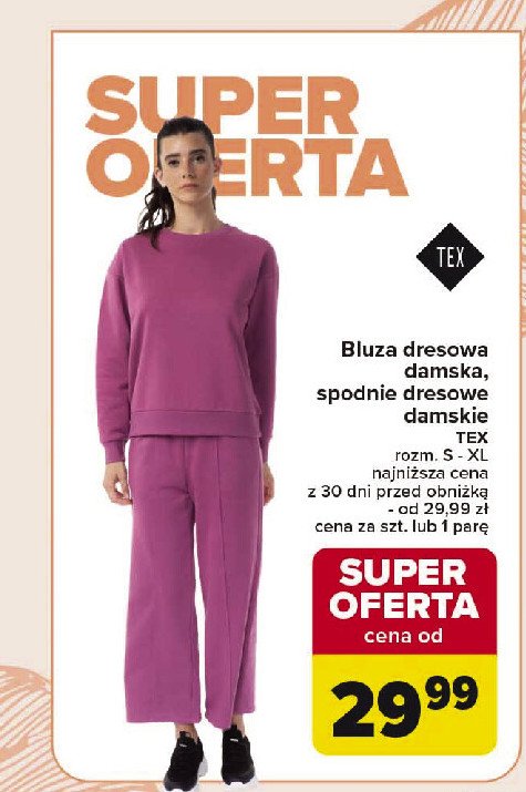 Bluza dresowa damska s-xl Tex promocja