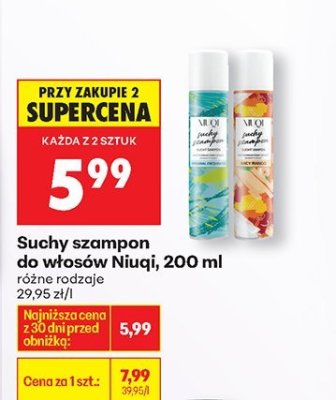 Suchy szampon do włosów 200 ml promocja w Biedronka