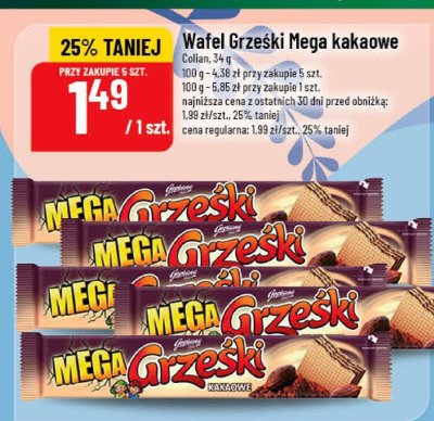 Wafel Grzeski Mega kakaowe Colian promocja w POLOmarket