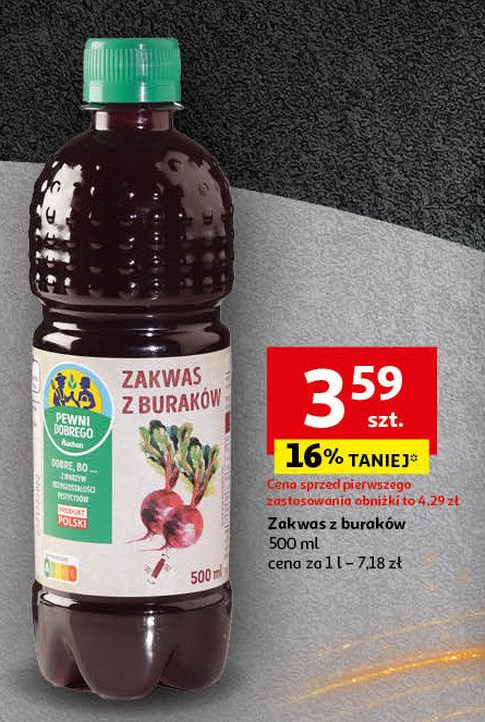 Zakwas z buraków Auchan pewni dobrego promocja