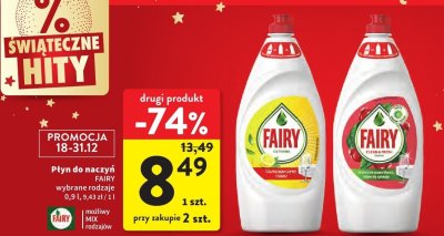 Płyn do naczyń FAIRY, wybrane rodzaje promocja w Intermarche