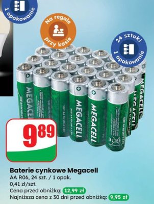 Baterie cynkowe Megacell AA R06 promocja w Dino