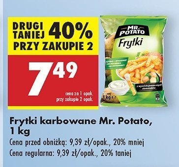 Frytki karbowane Mr. potato promocja w Biedronka