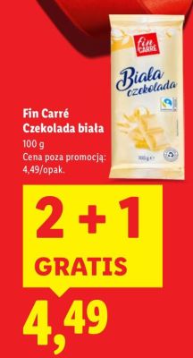 Czekolada biała promocja w Lidl